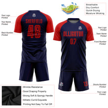 Charger l&#39;image dans la galerie, Custom Navy Red Sublimation Soccer Uniform Jersey
