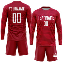 Load image into Gallery viewer, Custom Red White Sublimation Soccer Uniform Jersey
