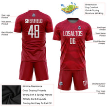 Load image into Gallery viewer, Custom Red White Sublimation Soccer Uniform Jersey
