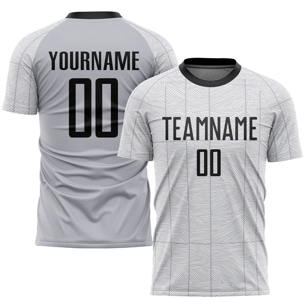 Custom Team Soccer Jersey - Grey & Black