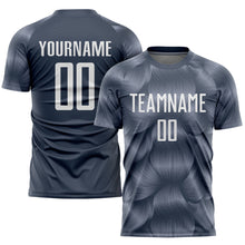 Charger l&#39;image dans la galerie, Custom Steel Gray White Sublimation Soccer Uniform Jersey
