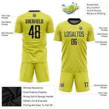 Загрузить изображение в средство просмотра галереи, Custom Gold Black Sublimation Soccer Uniform Jersey
