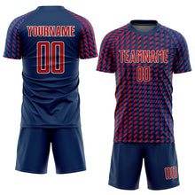 Charger l&#39;image dans la galerie, Custom Navy Red-White Sublimation Soccer Uniform Jersey
