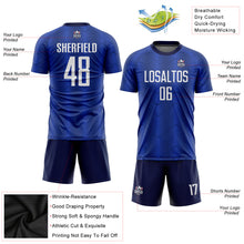 Charger l&#39;image dans la galerie, Custom Royal White-Navy Sublimation Soccer Uniform Jersey
