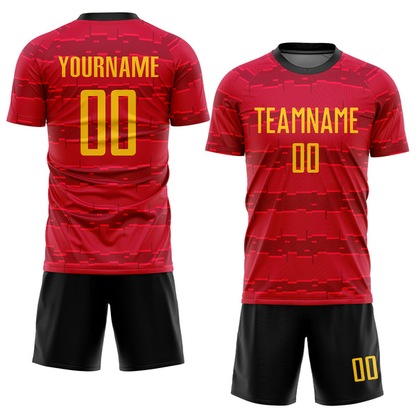 Cheap Custom Black Black-Gold Sublimation Soccer Uniform Jersey Free  Shipping – CustomJerseysPro