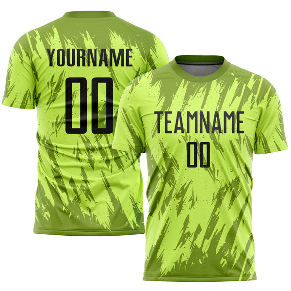 Cheap Custom Graffiti Pattern Black-Kelly Green Scratch Sublimation Soccer  Uniform Jersey Free Shipping – CustomJerseysPro