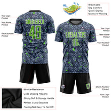 Laden Sie das Bild in den Galerie-Viewer, Custom Gray Neon Green-Black Sublimation Soccer Uniform Jersey
