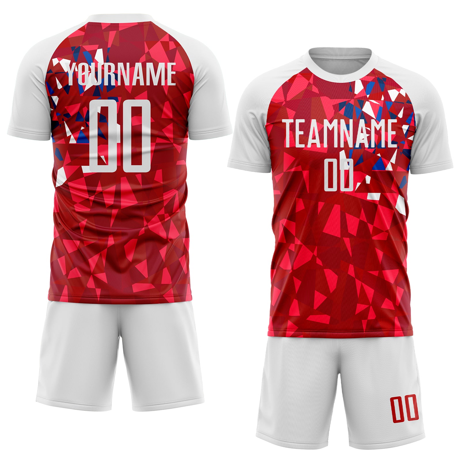 Custom Red White Sublimation Soccer Uniform Jersey - Best Custom