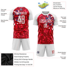 Load image into Gallery viewer, Custom Red White Sublimation Soccer Uniform Jersey
