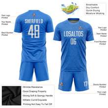 Laden Sie das Bild in den Galerie-Viewer, Custom Light Blue White Sublimation Soccer Uniform Jersey
