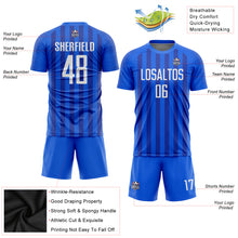 Charger l&#39;image dans la galerie, Custom Royal White Sublimation Soccer Uniform Jersey
