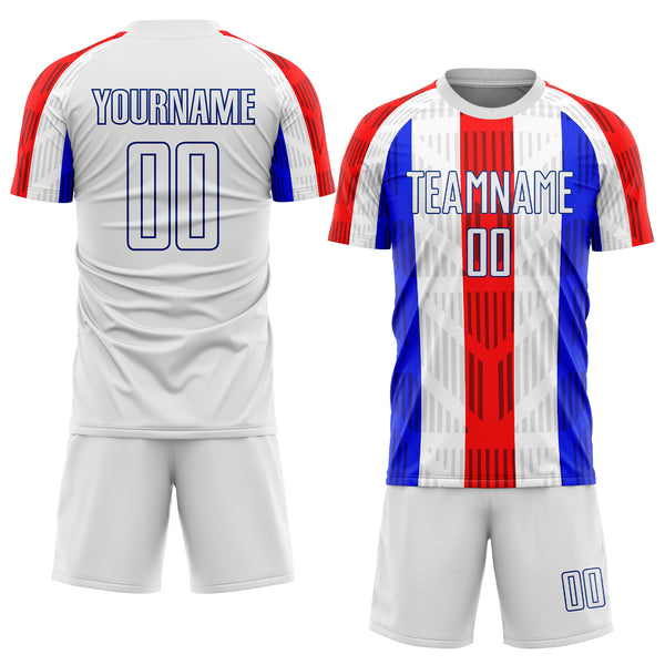 Cheap Custom Royal Royal-Red Sublimation Soccer Uniform Jersey Free  Shipping – CustomJerseysPro