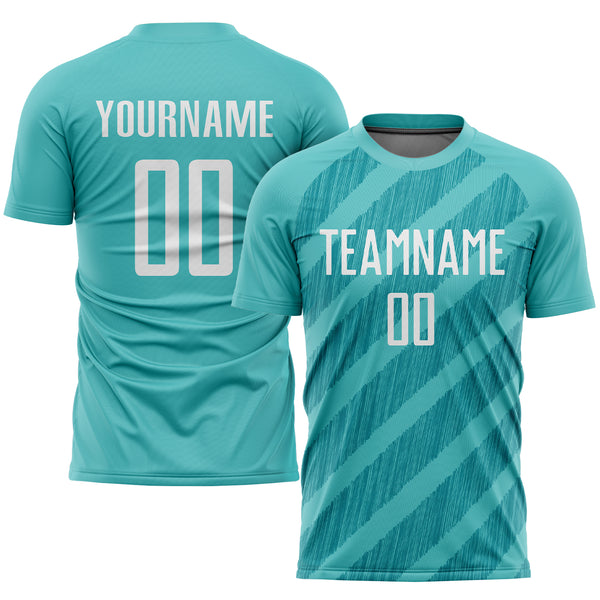 Cheap Custom Light Blue White-Kelly Green Sublimation Long Sleeve Fade  Fashion Soccer Uniform Jersey Free Shipping – CustomJerseysPro