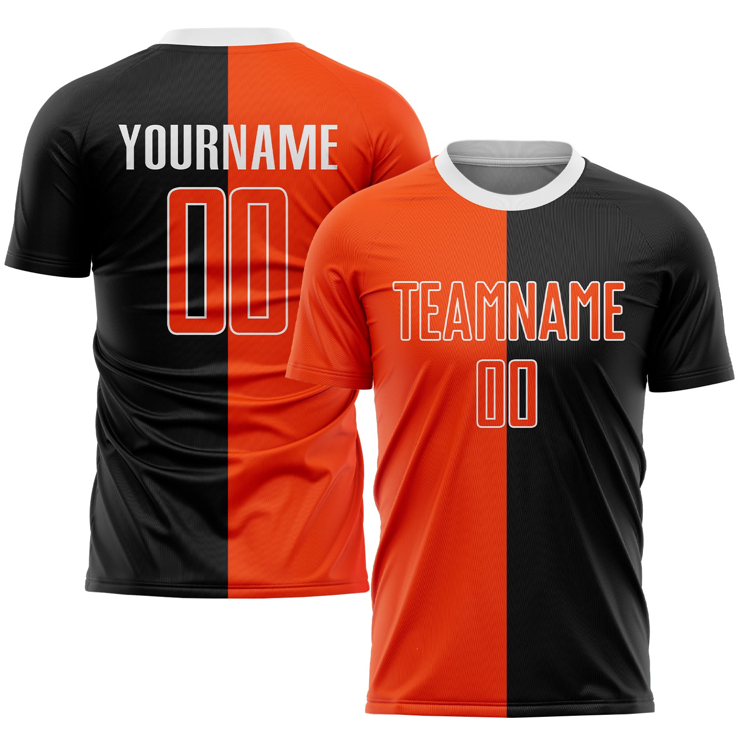 Cheap Custom Black Orange-White Mesh Split Fashion Football Jersey Free  Shipping – CustomJerseysPro