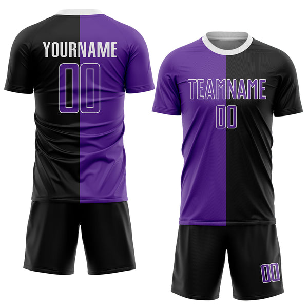 Custom Black Purple-Old Gold Mesh Drift Fashion Football Jersey