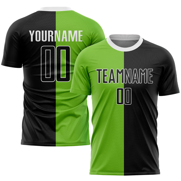 Cheap Custom Neon Green Black Sublimation Fade Fashion Soccer Uniform Jersey  Free Shipping – CustomJerseysPro