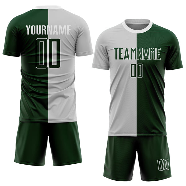 Cheap Custom Gray Black-Kelly Green Sublimation Long Sleeve Fade Fashion  Soccer Uniform Jersey Free Shipping – CustomJerseysPro