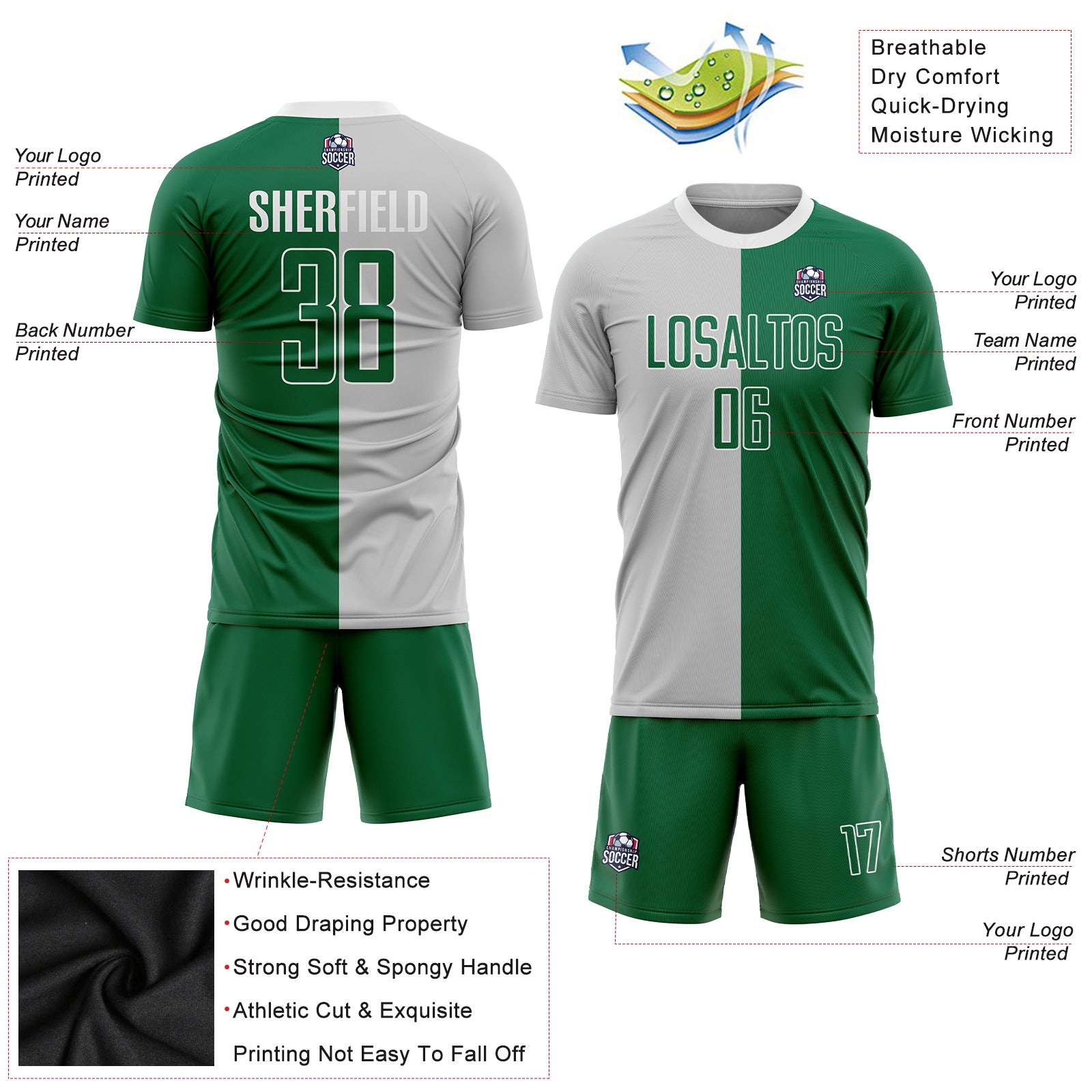 Cheap Custom Camo White-Kelly Green Sublimation Salute To Service Soccer Uniform  Jersey Free Shipping – CustomJerseysPro