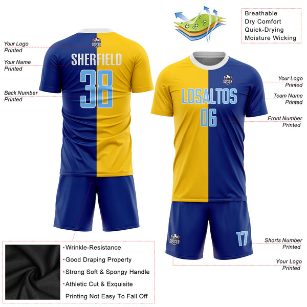 Cheap Custom Light Blue Pink-White Sublimation Soccer Uniform Jersey Free  Shipping – CustomJerseysPro