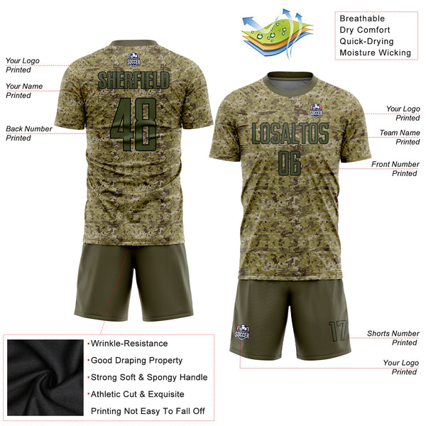 Cheap Custom Camo Olive-White Sublimation Salute To Service Soccer Uniform  Jersey Free Shipping – CustomJerseysPro