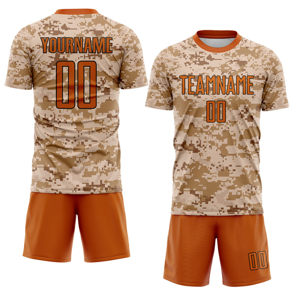 Custom Camo Texas Orange-Brown Sublimation Salute To Service