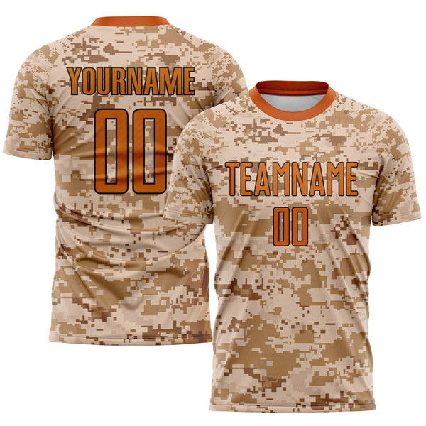 Custom Soccer Uniform Jersey Olive Vegas Gold-Camo Sublimation Salute To  Service - Personalized Your Name, Number