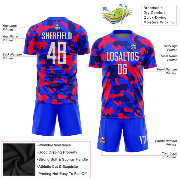 Cheap Custom Gray Black-Camo Sublimation Soccer Uniform Jersey Free  Shipping – CustomJerseysPro