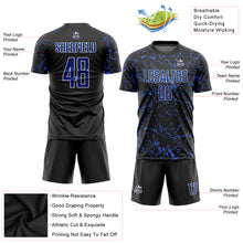 Загрузить изображение в средство просмотра галереи, Custom Black Royal-White Sublimation Soccer Uniform Jersey
