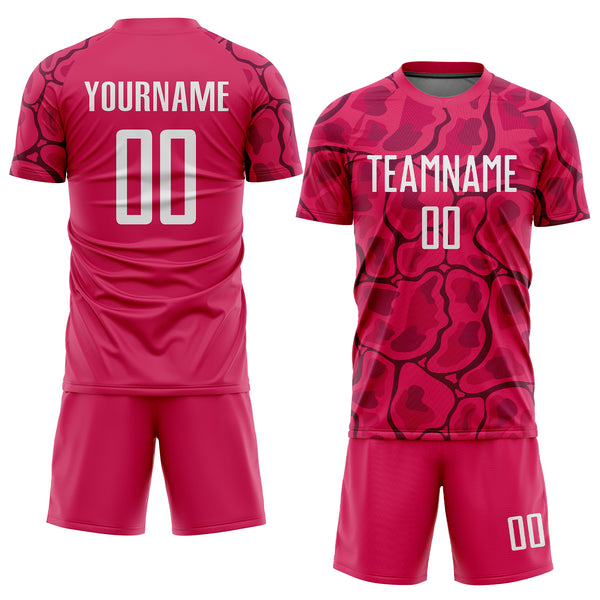 Cheap Custom Pink White Sublimation Soccer Uniform Jersey Free Shipping –  CustomJerseysPro