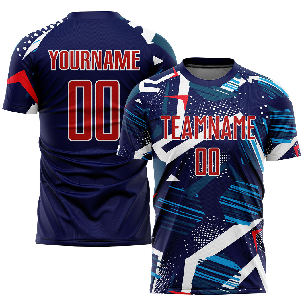 Secaucus Soccer Sublimated Jersey Red/Blue