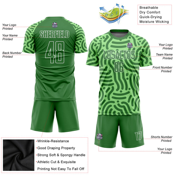 Cheap Custom Neon Green White-Kelly Green Sublimation Soccer Uniform Jersey  Free Shipping – CustomJerseysPro