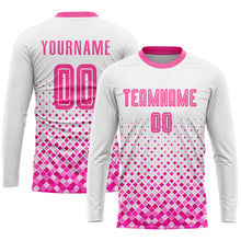 Загрузить изображение в средство просмотра галереи, Custom White Pink Sublimation Soccer Uniform Jersey
