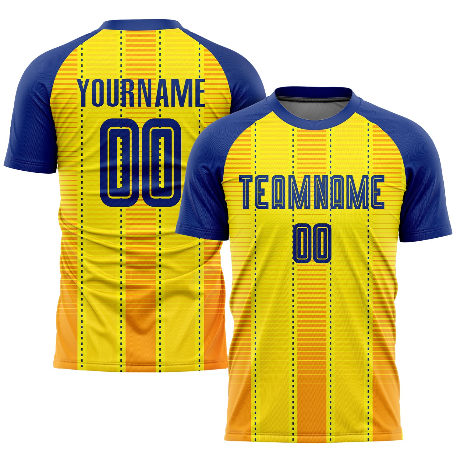 Football Jersey Design Blue and Orange Sublimation