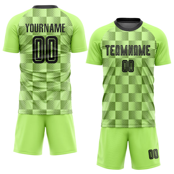 Cheap Custom Black Neon Green Sublimation Soccer Uniform Jersey Free  Shipping – CustomJerseysPro