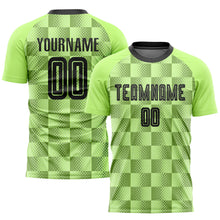 Charger l&#39;image dans la galerie, Custom Neon Green Black Third Sublimation Soccer Uniform Jersey
