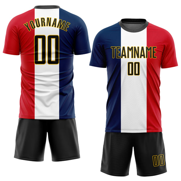 Cheap Custom Gold Black Sublimation Soccer Uniform Jersey Free Shipping –  CustomJerseysPro