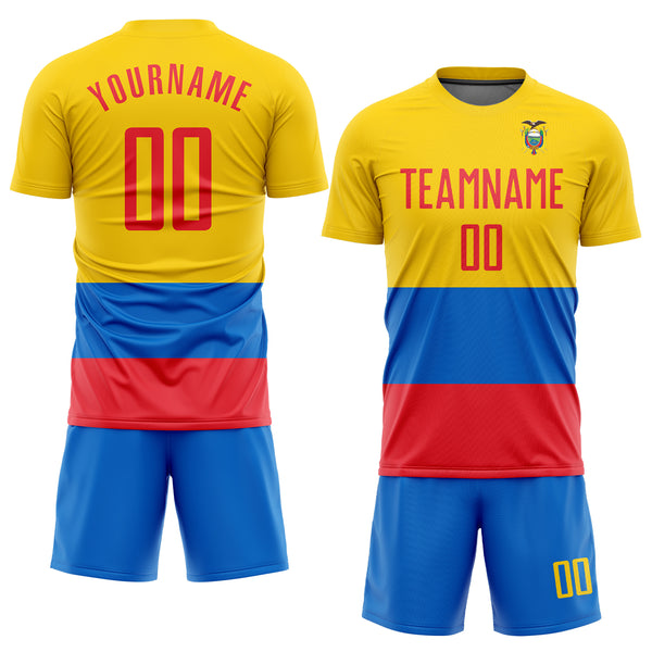 Custom Royal Royal-Red Sublimation Soccer Uniform Jersey