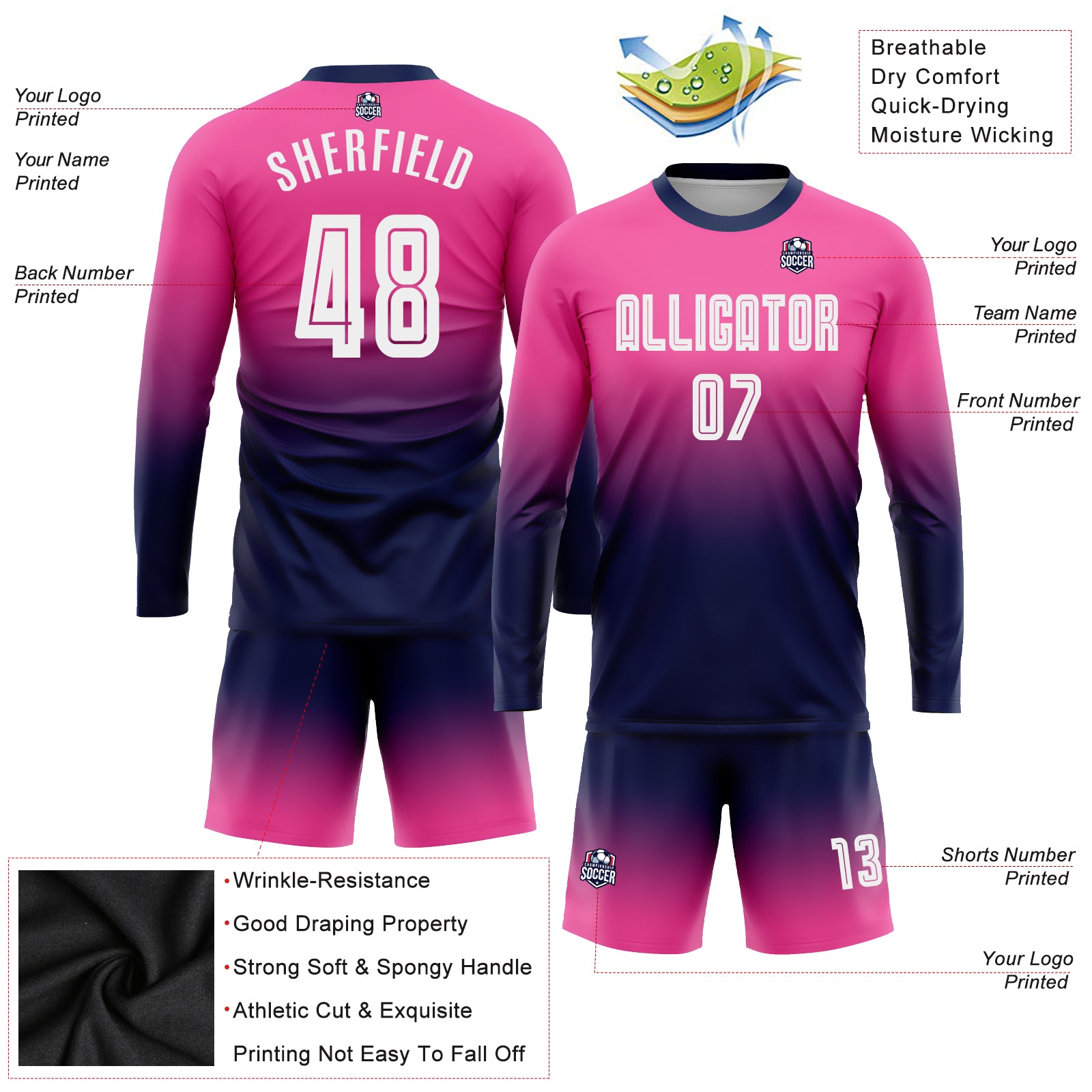 customize slim fit football shirts wholesale sublimation full set digital  printing football jersey soccer wear