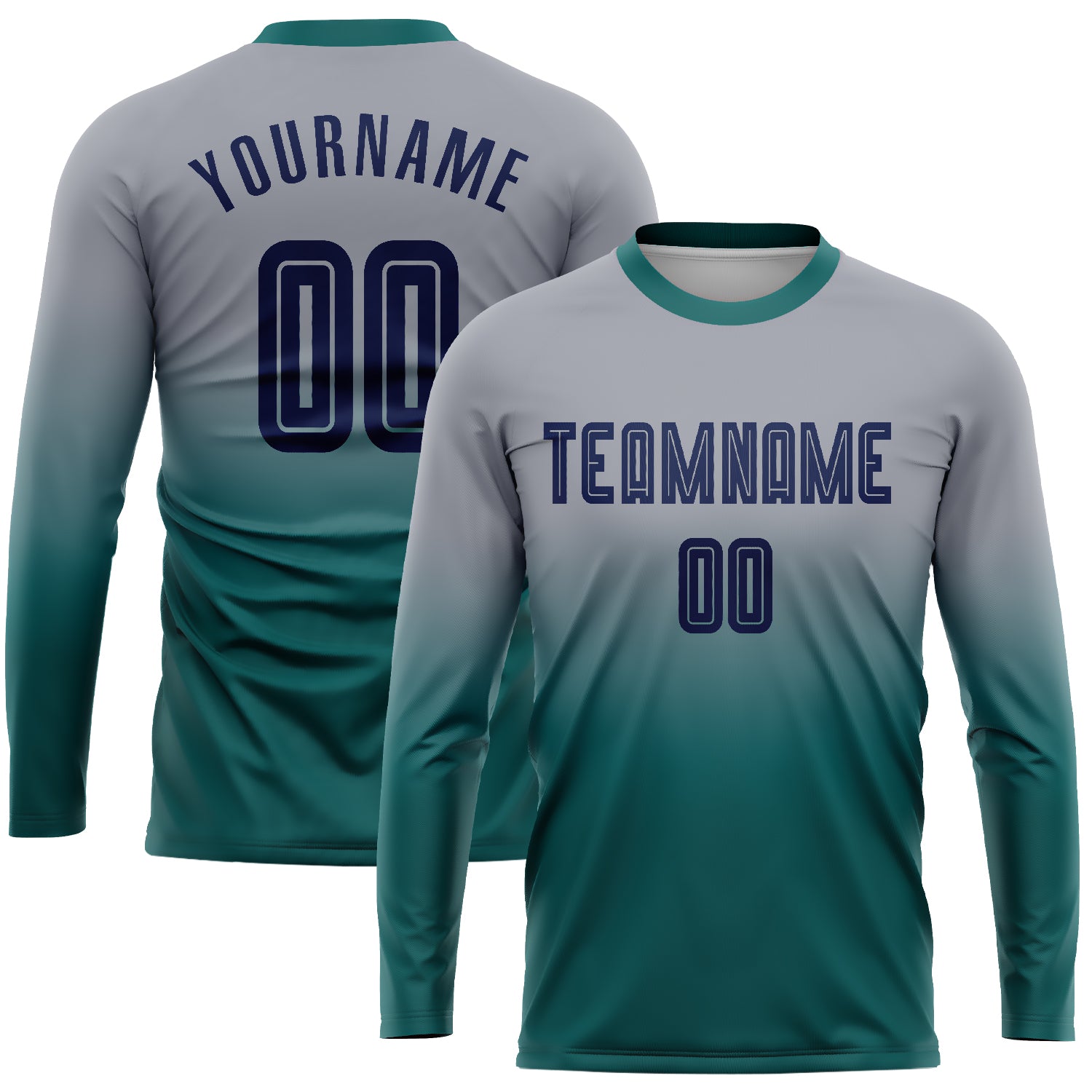 Cheap Custom Navy White-Teal Sublimation Soccer Uniform Jersey Free Shipping  – CustomJerseysPro