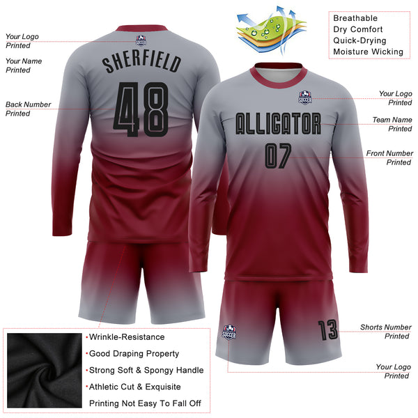 Cheap Custom Red Black-White Sublimation Split Fashion Soccer Uniform Jersey  Free Shipping – CustomJerseysPro