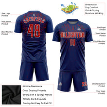 Charger l&#39;image dans la galerie, Custom Navy Red-Cream Sublimation Soccer Uniform Jersey
