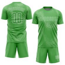 Laden Sie das Bild in den Galerie-Viewer, Custom Neon Green Neon Green-White Sublimation Soccer Uniform Jersey
