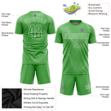 Laden Sie das Bild in den Galerie-Viewer, Custom Neon Green Neon Green-White Sublimation Soccer Uniform Jersey
