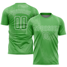 Laden Sie das Bild in den Galerie-Viewer, Custom Neon Green Neon Green-White Sublimation Soccer Uniform Jersey
