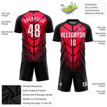 Laden Sie das Bild in den Galerie-Viewer, Custom Red White-Black Sublimation Soccer Uniform Jersey
