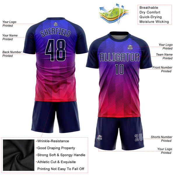 Cheap Custom Gold Deep Pink-White Sublimation Soccer Uniform Jersey Free  Shipping – CustomJerseysPro