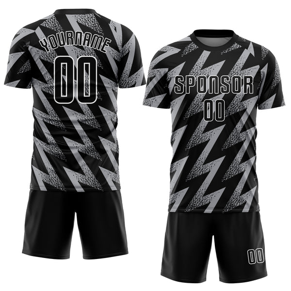 Cheap Custom Gray Black-White Mesh Authentic Football Jersey Free Shipping  – CustomJerseysPro