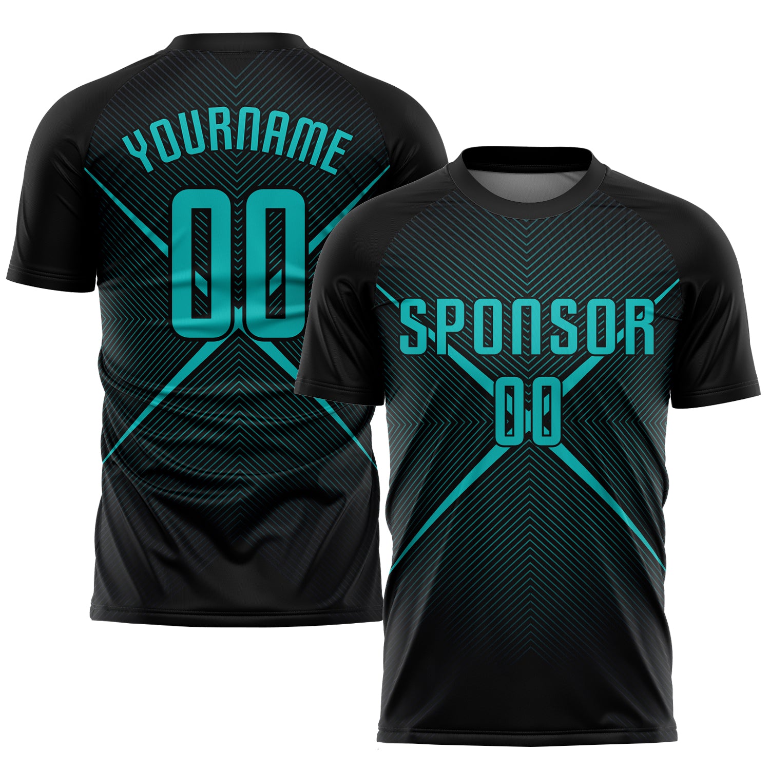 Cheap Custom Teal Teal-Black Sublimation Soccer Uniform Jersey Free  Shipping – CustomJerseysPro