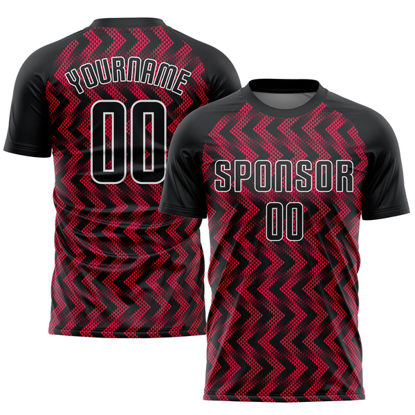 Cheap Custom Aqua Black-White Sublimation Soccer Uniform Jersey Free  Shipping – CustomJerseysPro