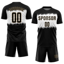 Загрузить изображение в средство просмотра галереи, Custom Black Black-Old Gold Sublimation Soccer Uniform Jersey
